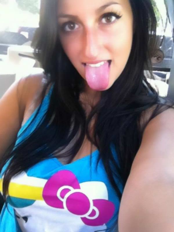 tongue out