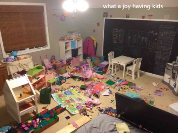 kids making a mess