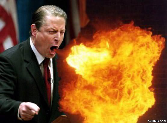 Al Gore Spitting Fire
