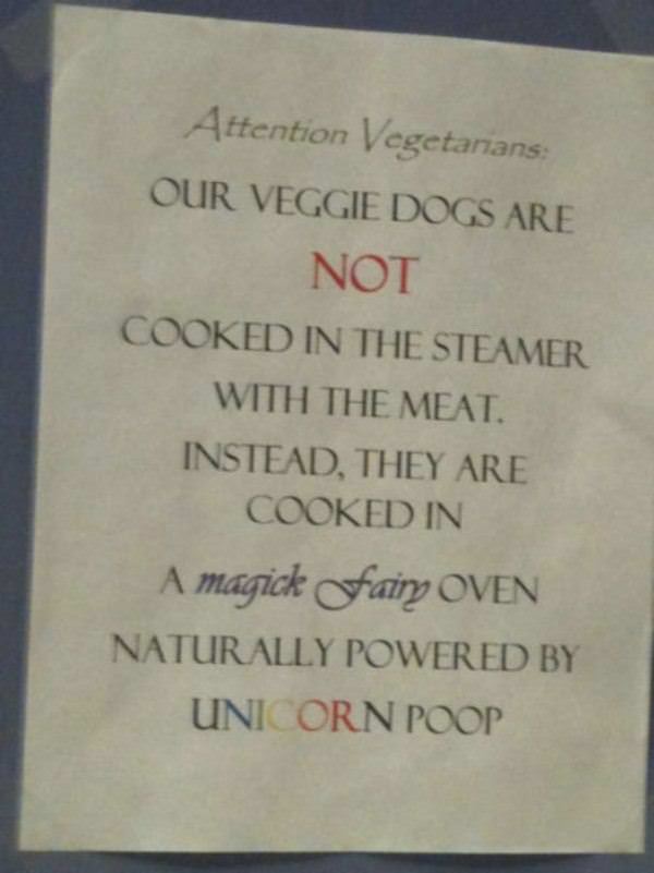 Attention Vegetarians
