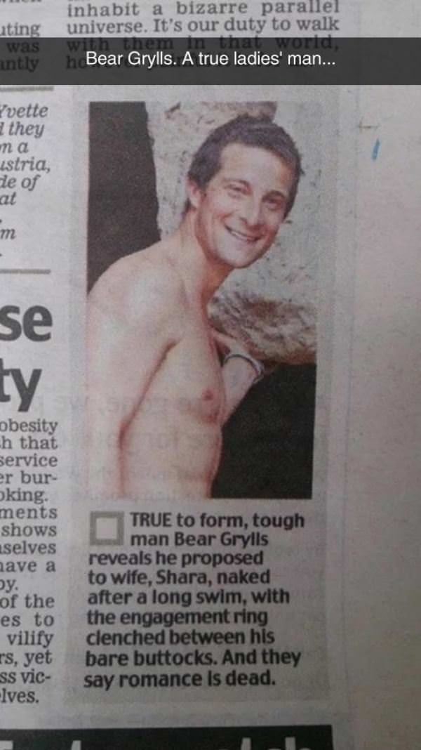 Bear Grylls Ladies Man