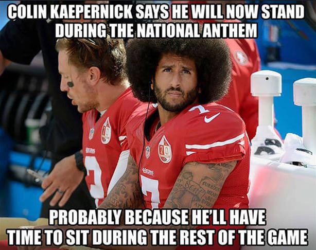Colin Kaepernick Is Going To Stand Now