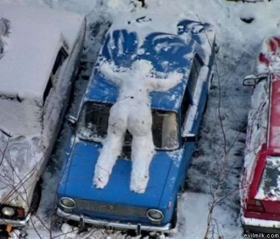 Cool Car Snowman