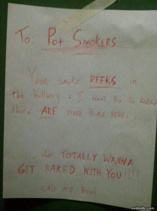 Dear Pot Smokers