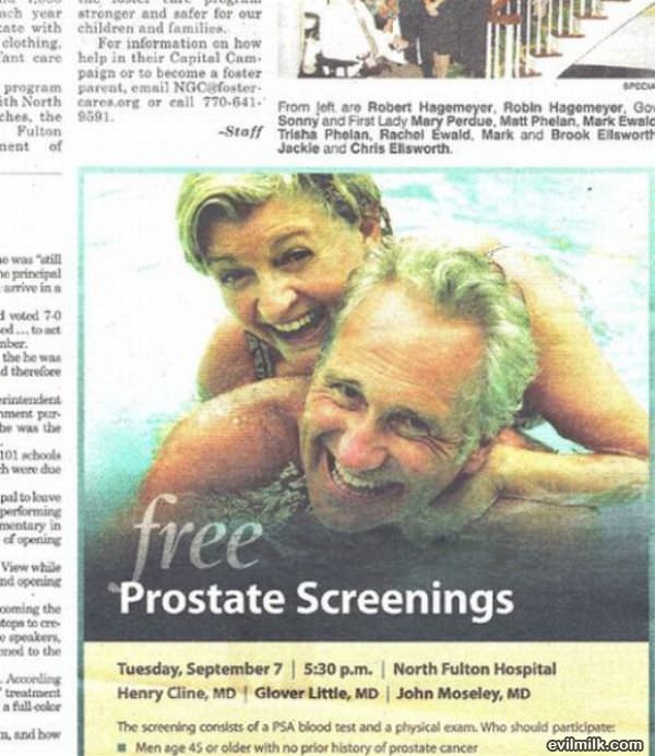 Free Prostate Screenings