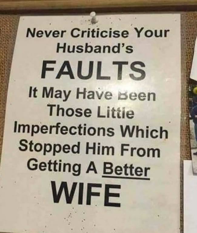 Husbands Faults