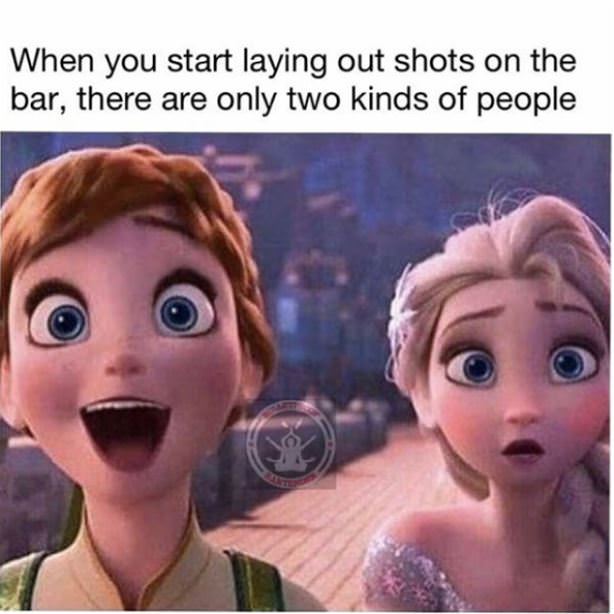 Laying Out Shots On The Bar