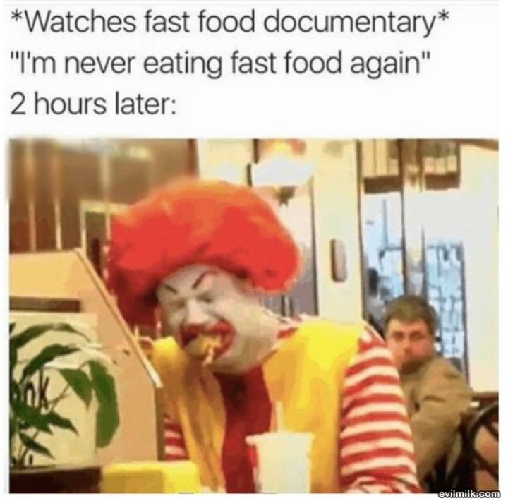 Never Eating Fast Food Again
