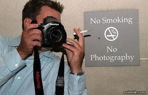 No Smoking Or Photography