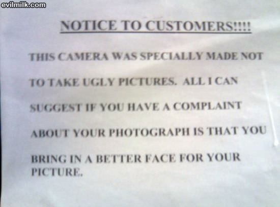 Note To Customers