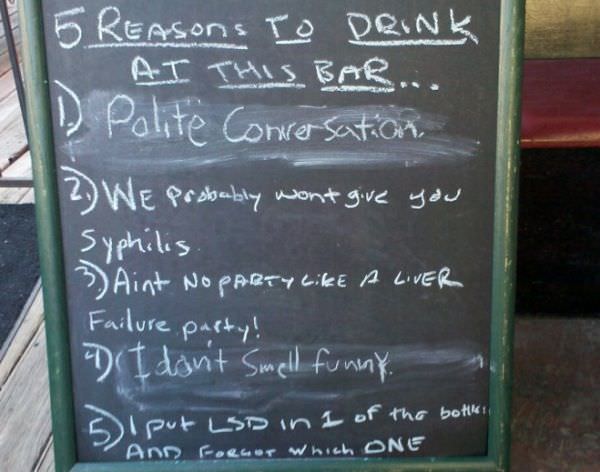 Reasons To Drink Here