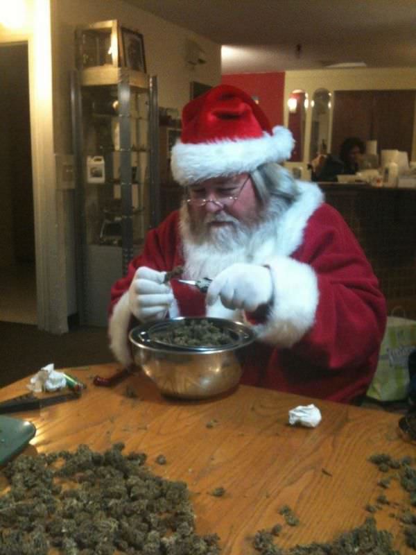 Santa Making Christmas Presents