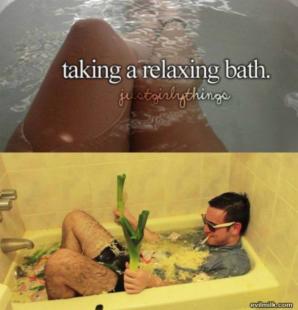 Taking A Relaxing Bath