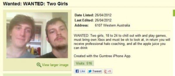 Two Girls Wanted