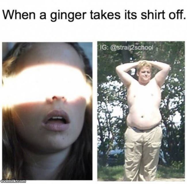When A Ginger Takes His Shirt Off