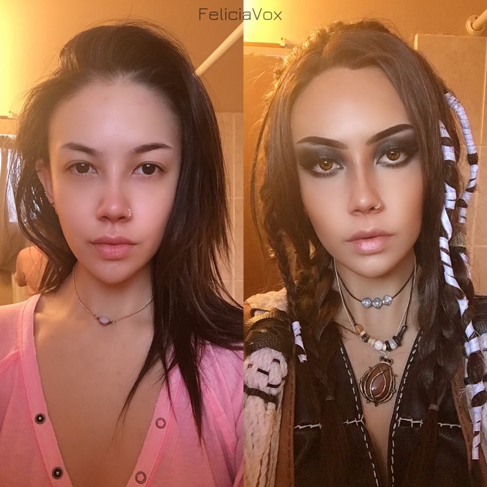 Freya from God of War before and after