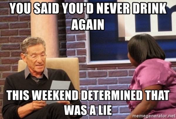Thank you Alcohol