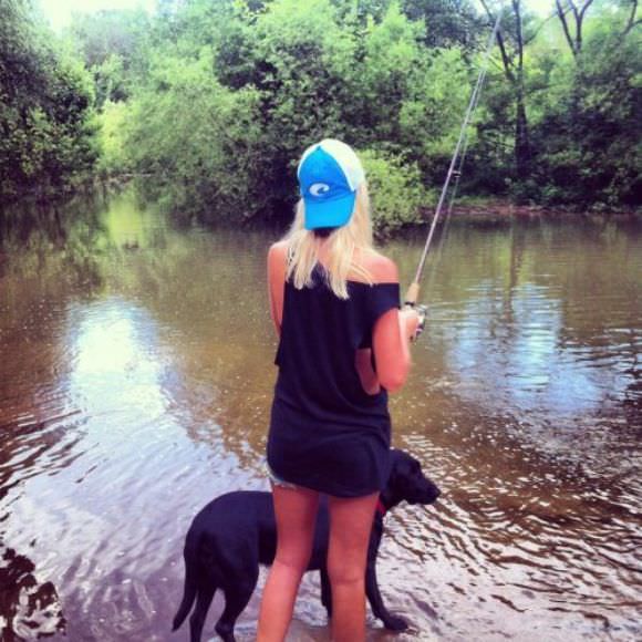 girls fishing