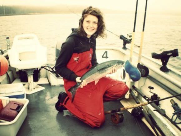 girls fishing