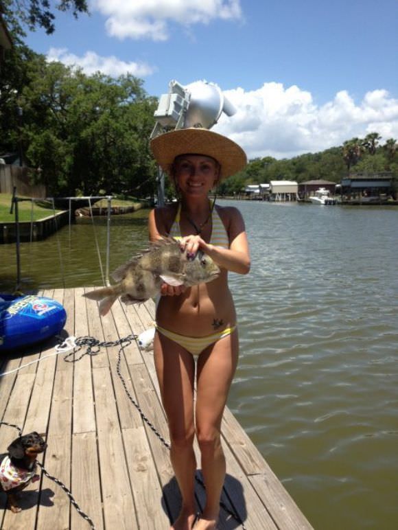 girls fishing