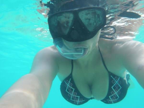 under water