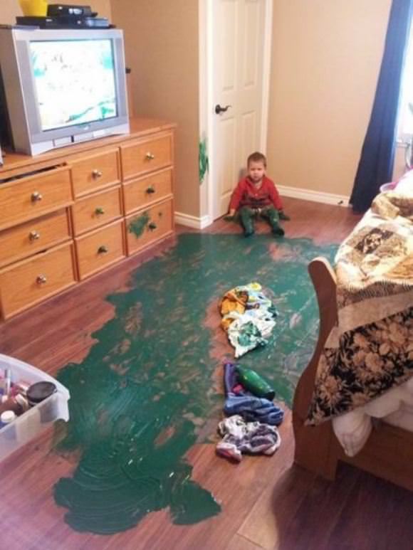 kids making a mess