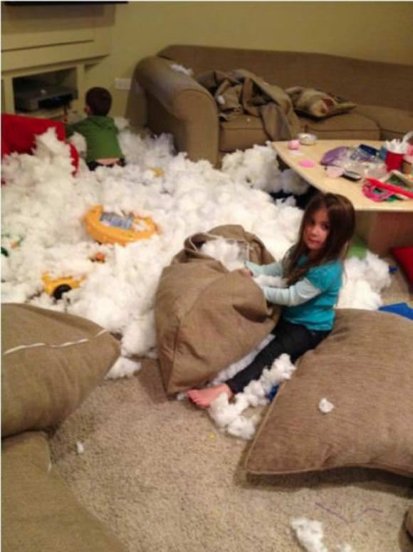 kids making a mess