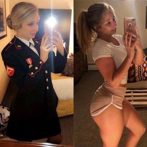 In and out of uniform