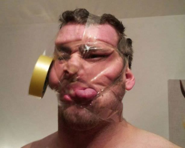 scotch tape selfies