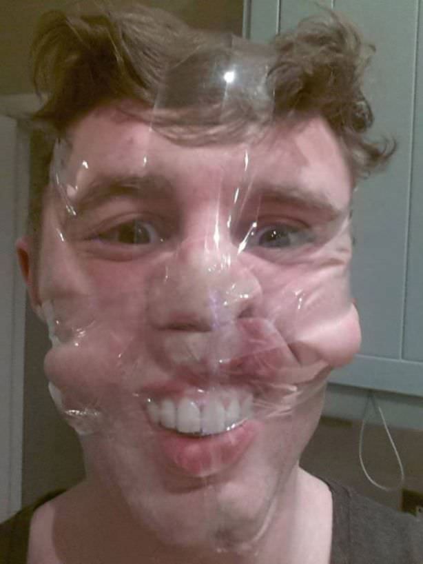 scotch tape selfies