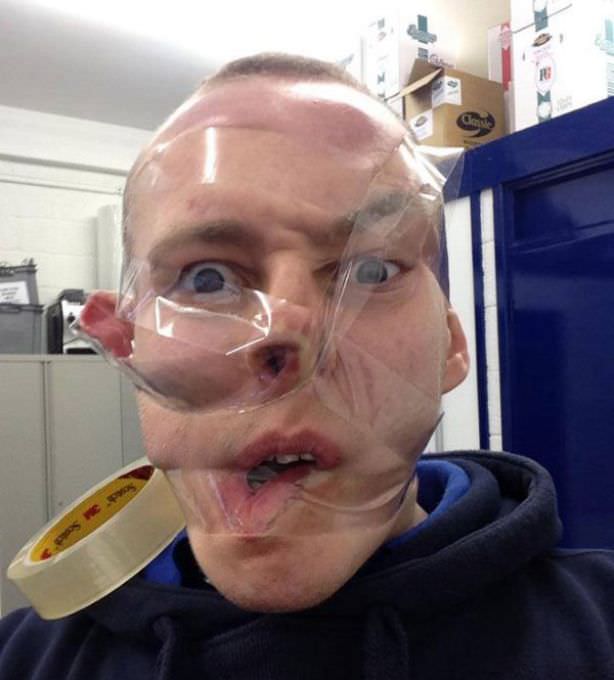 scotch tape selfies