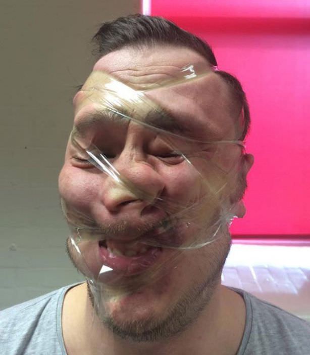scotch tape selfies
