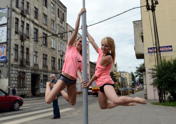 pole dancing in the streets