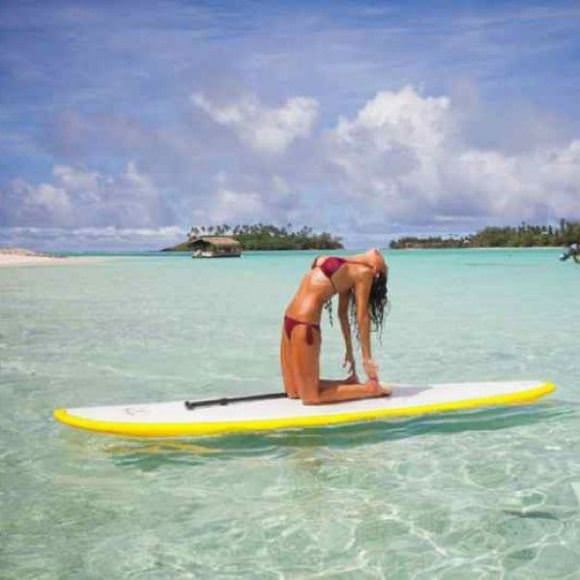 surfboard yoga