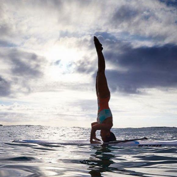 surfboard yoga