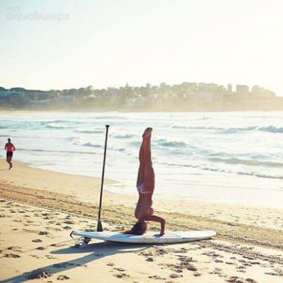 surfboard yoga