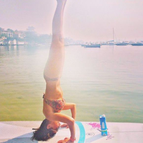 surfboard yoga