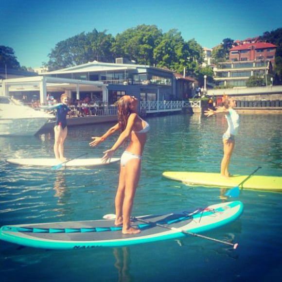 surfboard yoga