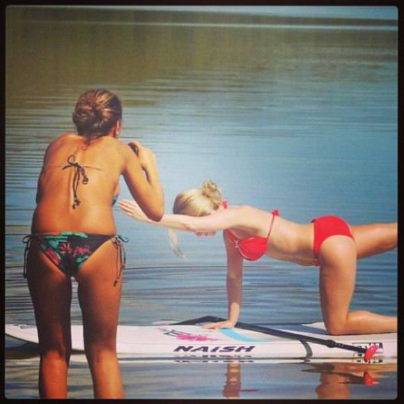 surfboard yoga