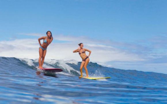 surfing girls