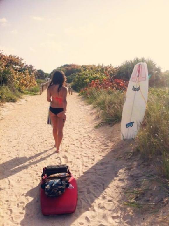 surfing girls