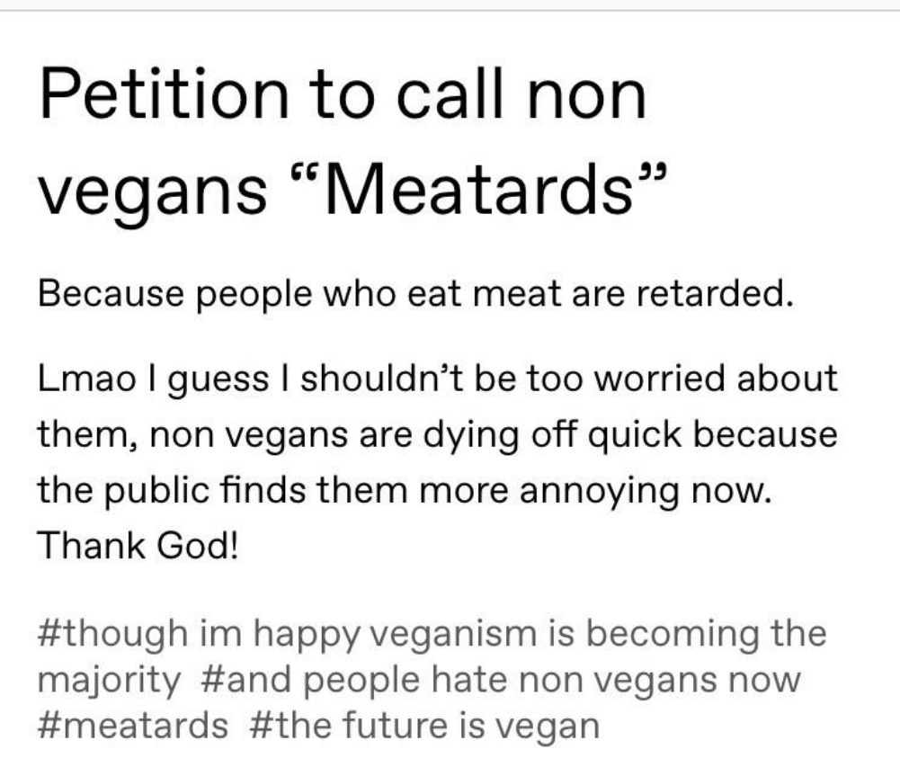 Vegans are weird