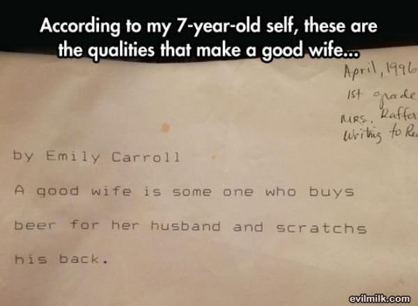 7 Year Old Self Was Smart