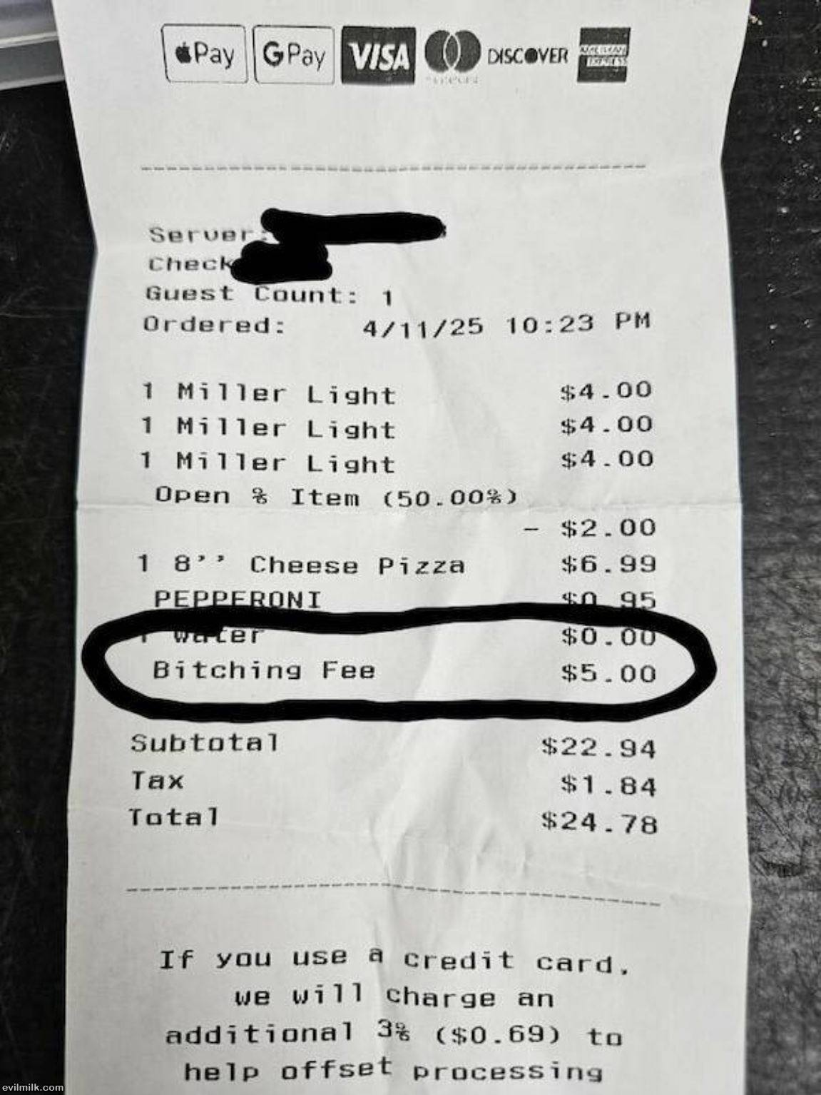 An Extra Fee