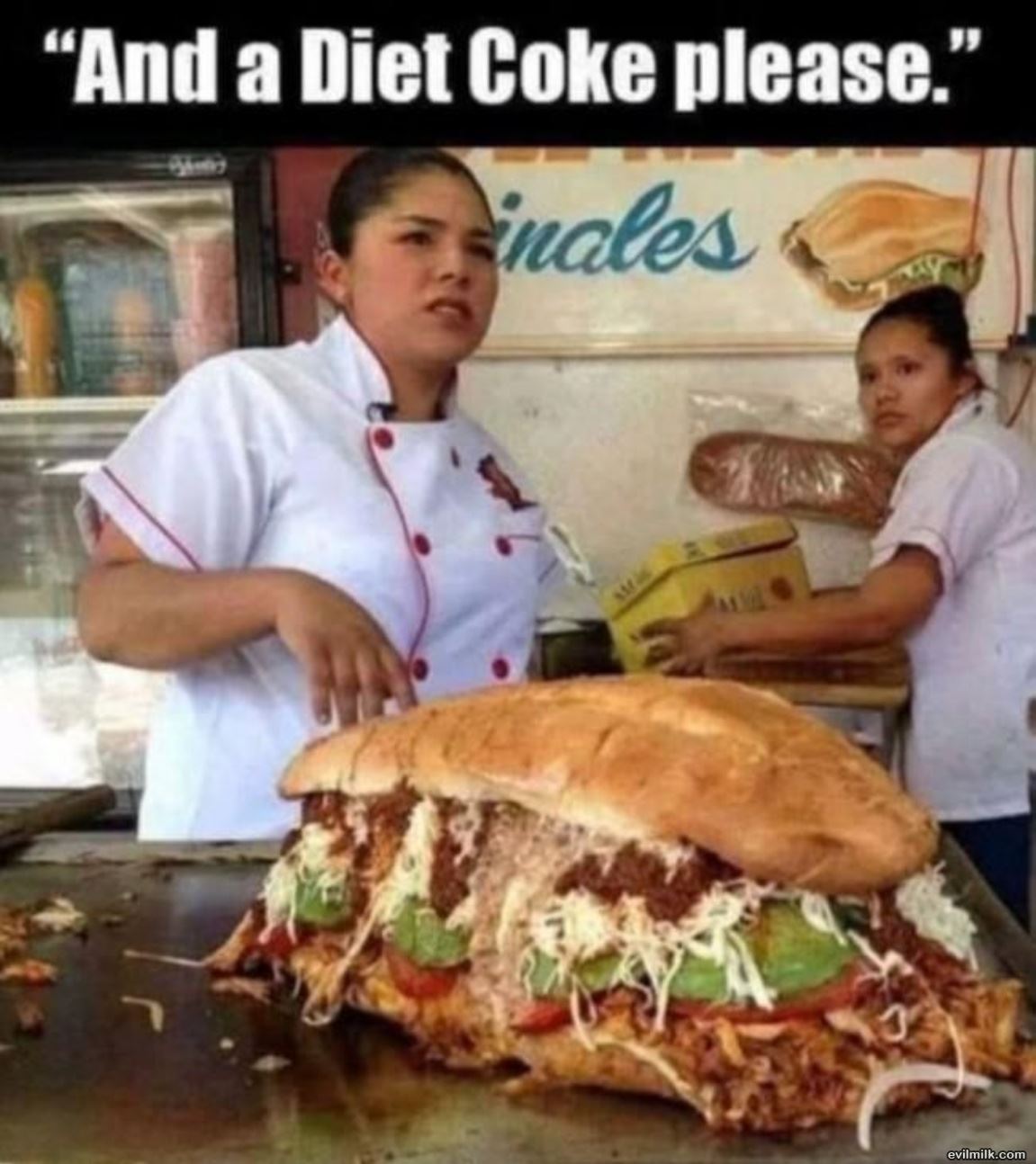 And A Diet Coke
