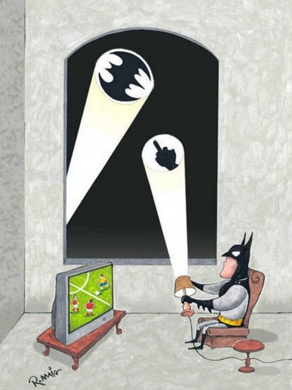 Annoyed Batman