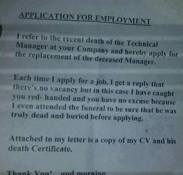 Application For Employment