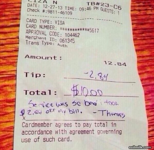 Bad Service