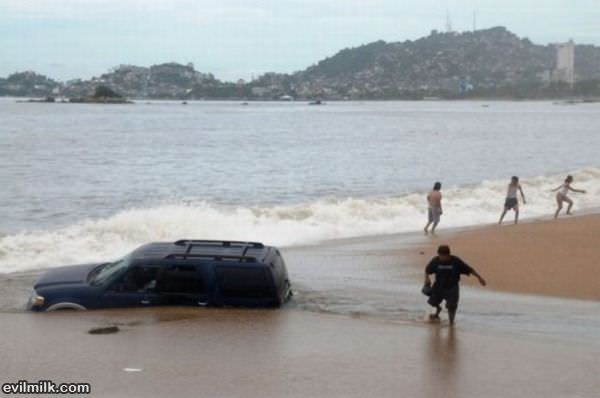 Beach Parking Fail