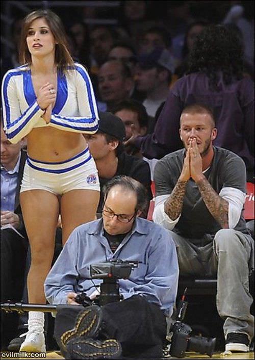 Beckham Caught Staring